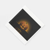 ハロウィン白熱［赤熱］光を放つパンプキン紙ナプキンス スタンダードランチョンナプキン (角)