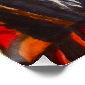 ハロウィン白熱［赤熱］光を放つレッド魔女 ポスター (コーナー)