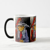 ハロウィン白熱［赤熱］光を放つレッド魔女 モーフィングマグカップ (左)