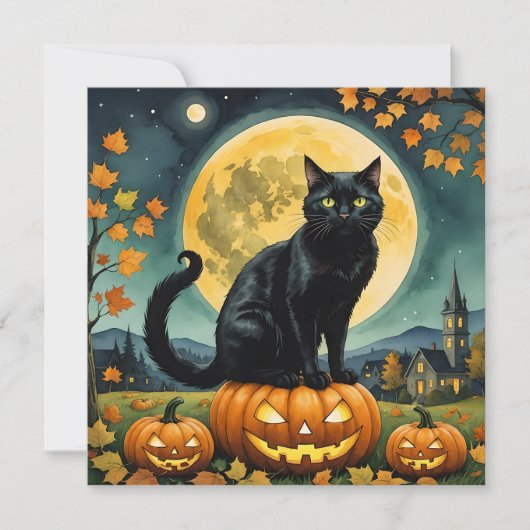 ハロウィン白熱［赤熱］光を放つ招待状の目 (正面)