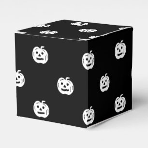 ハロウィン白黒ハロウィーンのカボチャのちょうちん柄かわいい フェイバーボックス
