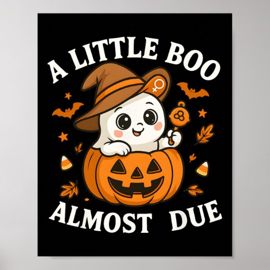 ハロウィン目前！リトルブーの出産予定 ハロウィン妊婦の発表 ポスター (正面)