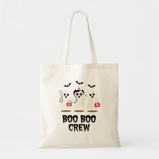 ハロウィン看護師 かわいい幽霊ナース トートバッグ (正面)