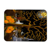 ハロウィン磁石「何か聞こえたか？」 マグネット (横)