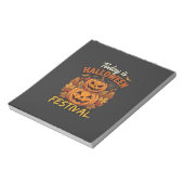 ハロウィン祭りの今日、積まれたカボチャ クモ ノートパッド (回転)