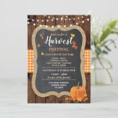 ハロウィン祭り かぼちゃ イベント チョーク ギンガム 招待状 (スタンド正面)