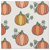 ハロウィン秋のオレンジのカボチャの模様 ファブリック (クローズアップ)