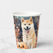 ハロウィン秋田かぼちゃが怖い 紙コップ (裏面)