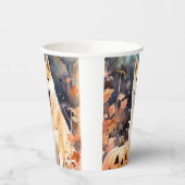 ハロウィン秋田かぼちゃが怖い 紙コップ (左)