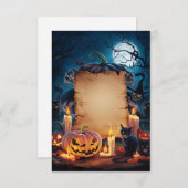 ハロウィン空白の招待状カード 招待状 (正面/裏面)