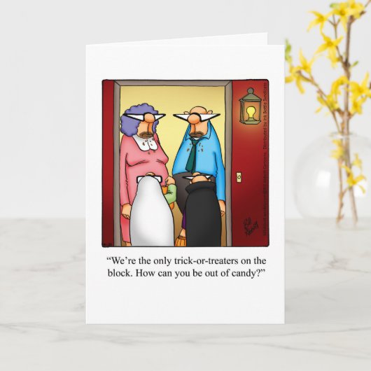 ハロウィン笑わされるユーモアグリーティングカード カード (黄色い花)