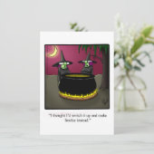 ハロウィン笑わされるユーモアパーティの招待状 招待状 (スタンド正面)