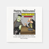 ハロウィン笑わされるユーモアパーティーナプキン スタンダードカクテルナプキン (正面)