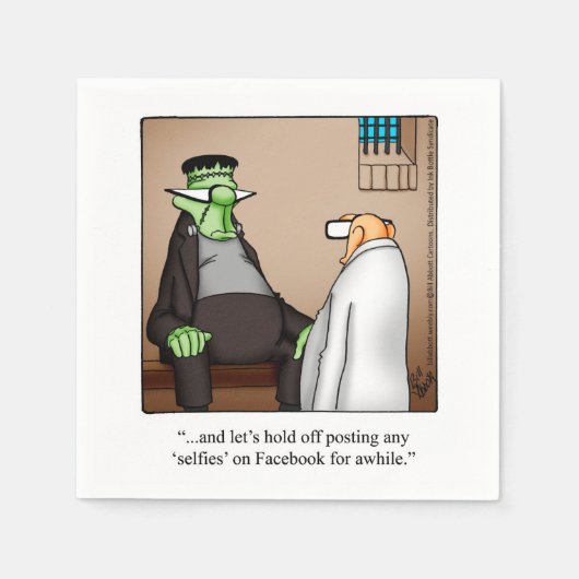 ハロウィン笑わされるユーモアパーティーナプキン スタンダードカクテルナプキン (正面)