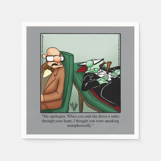 ハロウィン笑わされるユーモアパーティーナプキン スタンダードカクテルナプキン (正面)