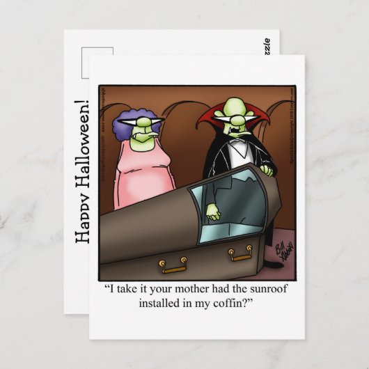 ハロウィン笑わされるユーモアポストカード ポストカード (正面/裏面)