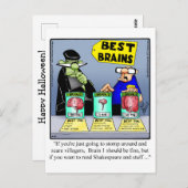 ハロウィン笑わされるユーモアポストカード ポストカード (正面/裏面)