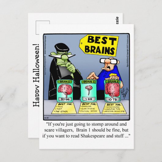 ハロウィン笑わされるユーモアポストカード ポストカード (正面/裏面)