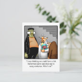 ハロウィン笑わされるユーモアポストカード ポストカード (スタンド正面)