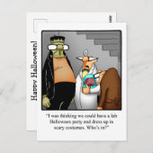 ハロウィン笑わされるユーモアポストカード ポストカード (正面/裏面)