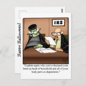 ハロウィン笑わされるユーモアポストカード ポストカード (正面/裏面)