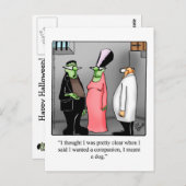 ハロウィン笑わされるユーモアポストカード ポストカード (正面/裏面)