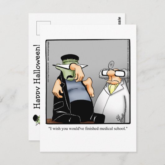 ハロウィン笑わされるユーモアポストカード ポストカード (正面/裏面)