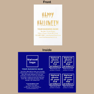 ハロウィン箔カードのブルービジネスブランド 箔カード