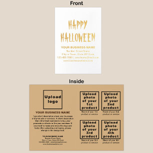 ハロウィン箔カードのライトブラウンのビジネスブランド 箔カード