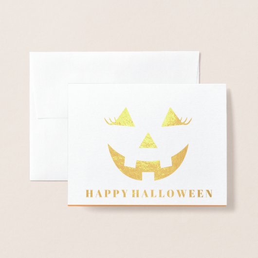 ハロウィン箔押しカード 箔カード (封筒付き正面)