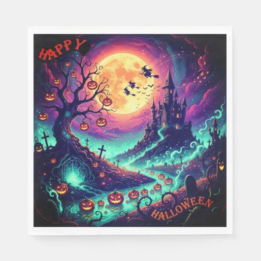 ハロウィン紙ナプキン スタンダードランチョンナプキン (正面)