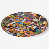 ハロウィン素晴らしの顔 ペーパープレート (アングル)