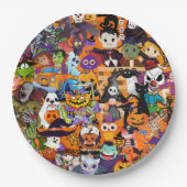 ハロウィン素晴らしの顔 ペーパープレート (正面)