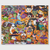 ハロウィン素晴らしの顔 ラッピングペーパー (フラット)