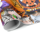 ハロウィン素晴らしの顔 ラッピングペーパー (ロールコーナー)