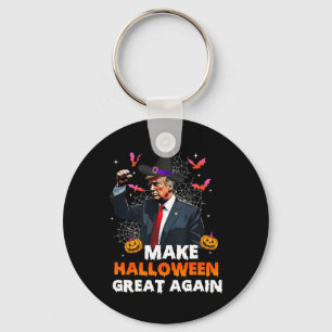 ハロウィン素晴らしを再びおもしろいトランプ不気味海に キーホルダー