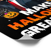 ハロウィン素晴らしを再びおもしろいトランプ不気味海に ポスター (角)