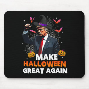 ハロウィン素晴らしを再びおもしろいトランプ不気味海に マウスパッド