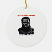 ハロウィン素晴らしを再び作る – 怖いホラーハロウィー セラミックオーナメント (正面)