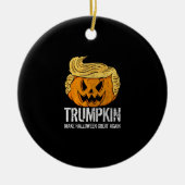 ハロウィン素晴らしアグナイズドナルドトランプキンパンプキン セラミックオーナメント (正面)