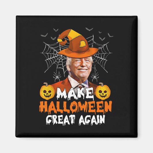 ハロウィン素晴らしアリーおもしろいトランプハロウィーンのカボチャのちょうちんG マグネット (正面)