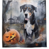 ハロウィン素晴らしスイスカボチャ怖い シャワーカーテン (正面)