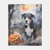 ハロウィン素晴らしスイスカボチャ怖い フリースブランケット (正面)