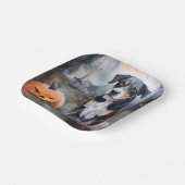 ハロウィン素晴らしスイスカボチャ怖い ペーパープレート (傾斜あり)