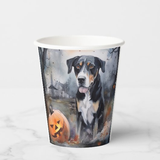 ハロウィン素晴らしスイスカボチャ怖い 紙コップ (正面)