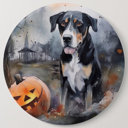 ハロウィン素晴らしスイスカボチャ怖い 缶バッジ (正面)