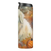 ハロウィン素晴らしピレネーとカボチャ怖い タンブラー (回転右)