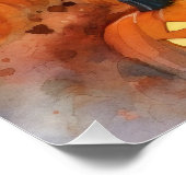ハロウィン素晴らしピレネーとカボチャ怖い ポスター (コーナー)