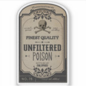 ハロウィン素晴らしフィルターなし毒魔法薬 シール (正面)