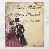 ハロウィン素朴ゴシック骨格住所 シール (シングルラベル)